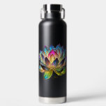 Stained Glass Colorful Lotus Flower  Water Bottle