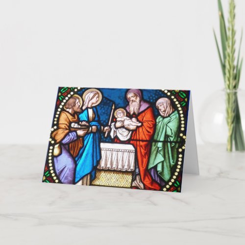 Stained Glass Congratulations Baptism Card