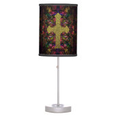 Stained Glass Cross Art Table Lamp (Front)