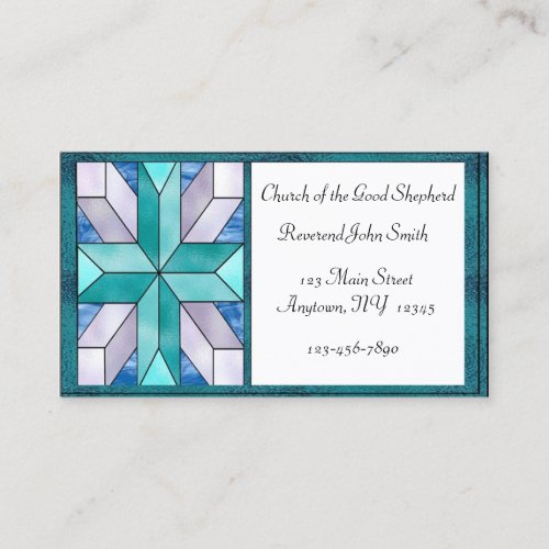 Stained Glass Cross Business Card