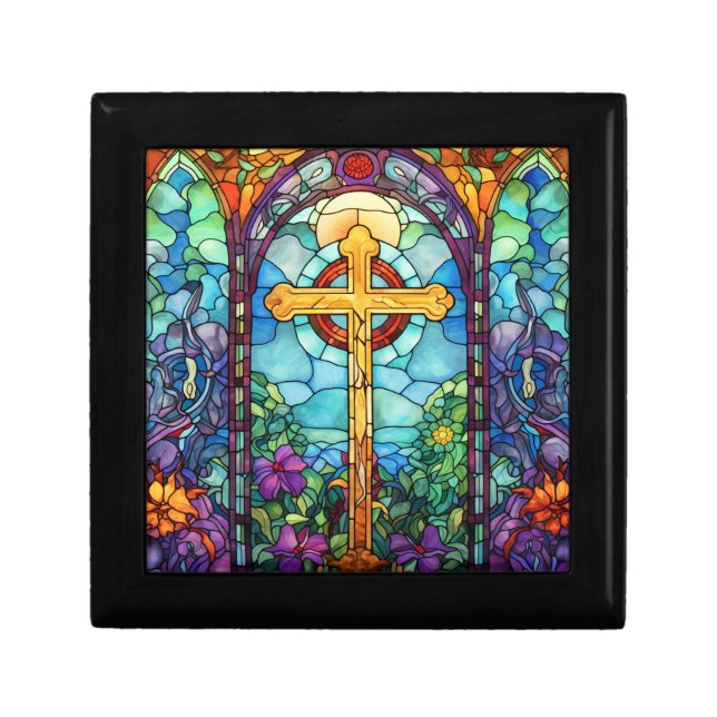 Stained Glass Cross  Gift Box (Front)