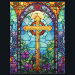 Stained Glass Cross  Letterhead<br><div class="desc">Colorful stained Glass Cross</div>