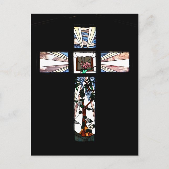 Stained Glass Cross - Postcard (Front)