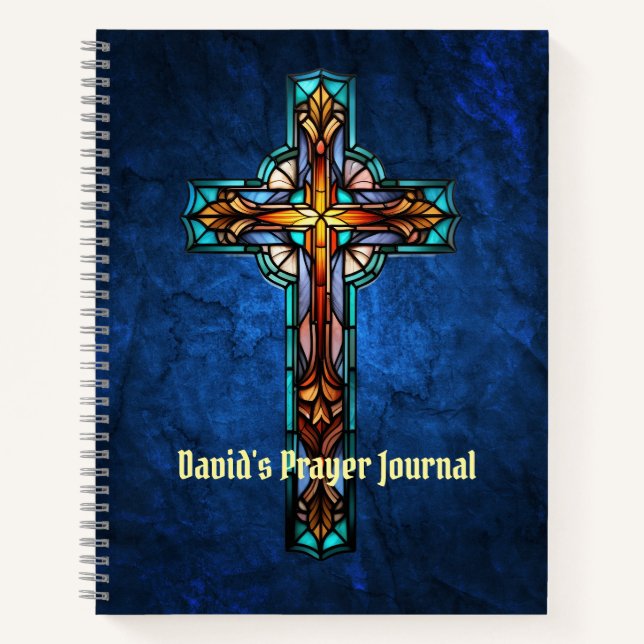 Stained Glass Cross Prayer Journal (Front)