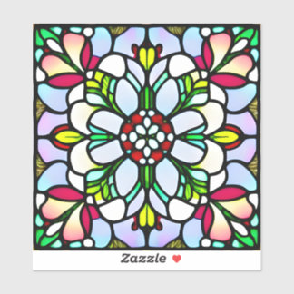 Stained Glass Custom-Cut Vinyl Sticker