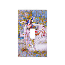 Stained Glass Dancer in Flowing Dress