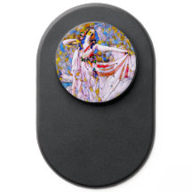 Stained Glass Dancer in Flowing Dress