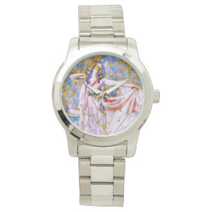 Stained Glass Dancer in Flowing Dress Watch