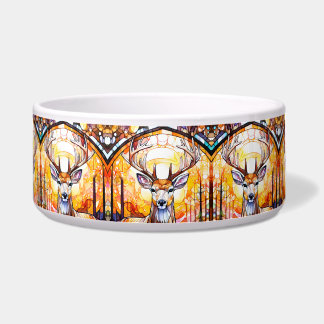 Stained Glass Deer Bowl