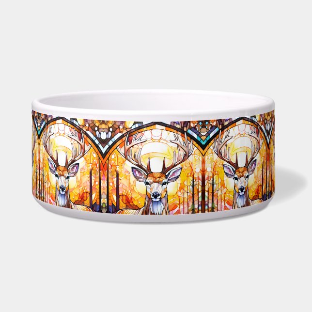Stained Glass Deer Bowl (Front)
