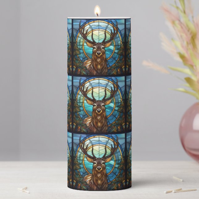 Stained Glass Deer Candle (In Situ)