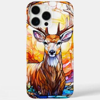 Stained Glass Deer iPhone 16 Pro Max Case