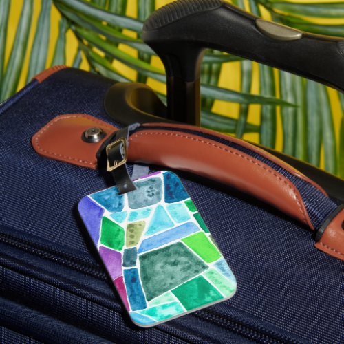Stained Glass Design Luggage Tag