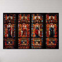 Stained glass detail, Troyes Cathedral