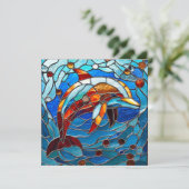Stained glass dolphin (Standing Front)