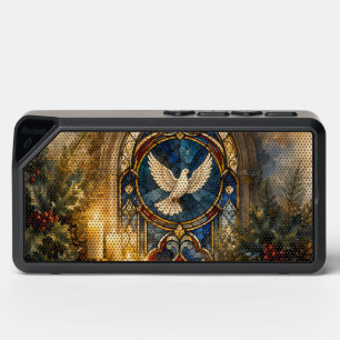 Stained Glass Dove Christmas Window Bluetooth Speaker