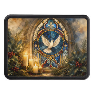 Stained Glass Dove Christmas Window Hitch Cover