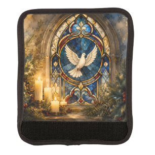 Stained Glass Dove Christmas Window Luggage Handle Wrap