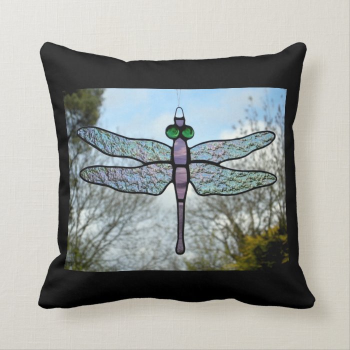 Stained Glass "Dragonfly" cushion/pillow