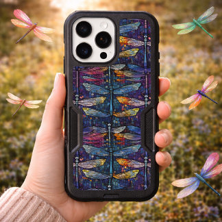 Stained Glass Dragonfly Design iPhone 16 Pro Case