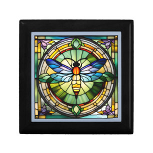 Stained Glass Dragonfly Gift Box