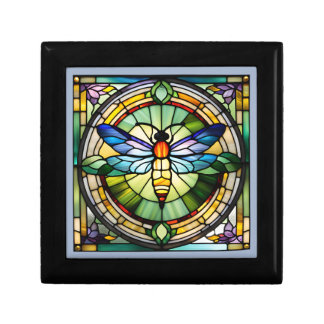 Stained Glass Dragonfly Gift Box