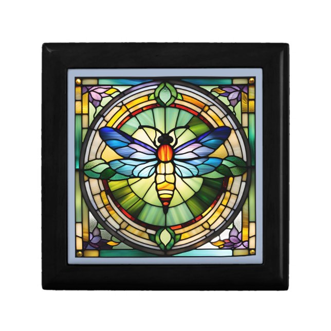 Stained Glass Dragonfly Gift Box (Front)