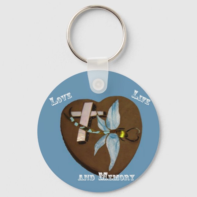 Stained Glass Dragonfly Key Chain (Front)