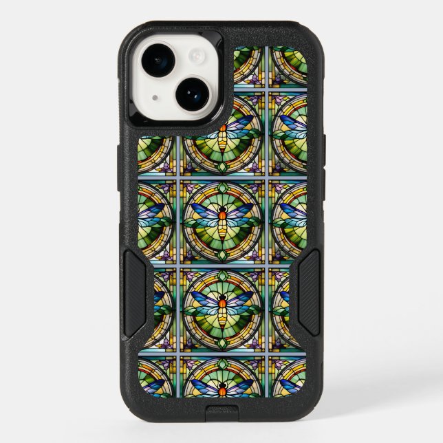 Stained Glass Dragonfly Otterbox iPhone Case (Back)