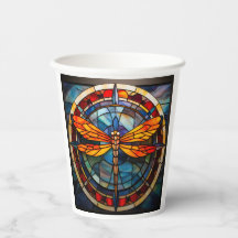 stained glass dragonfly