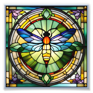 Stained Glass Dragonfly Photo Print