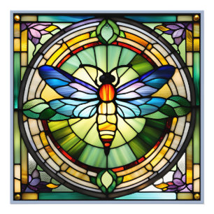 Stained Glass Dragonfly Photo Print
