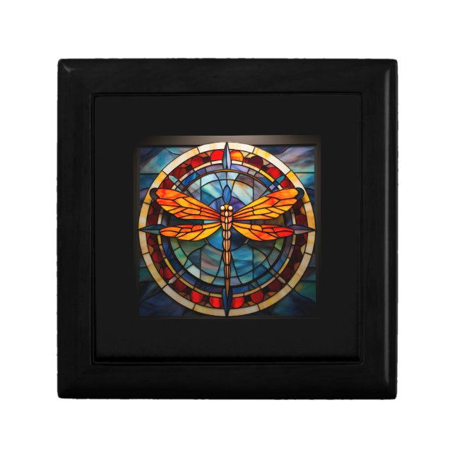 stained glass dragonfly planner gift box (Front)