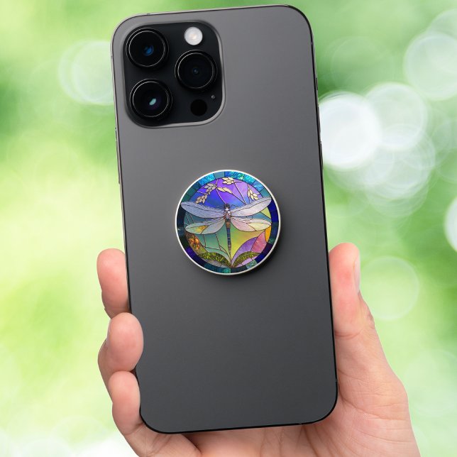 Stained Glass Dragonfly PopSocket (Creator Uploaded)