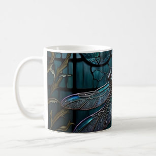 Iced Coffee Glass Mug, Dragonfly Coffee Mug Cup – Cariyan & Co