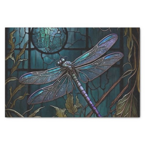 Stained Glass Dragonfly Shower Curtain Tissue Paper
