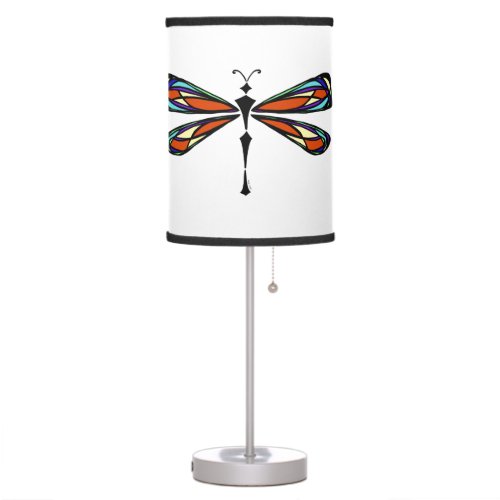 Stained Glass Dragonfly Table Lamp