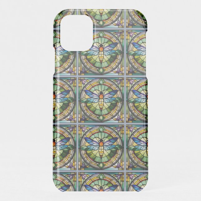 Stained Glass Dragonfly Uncommon iPhone Case (Back)