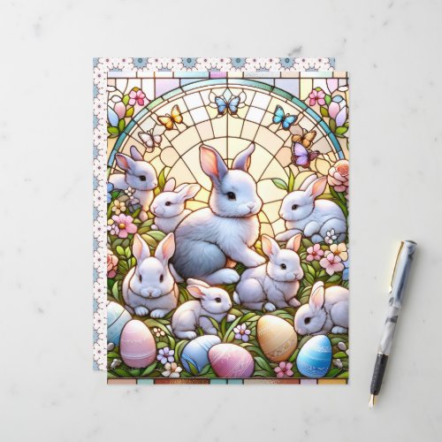 Stained Glass Easter Patterned Scrapbook Paper