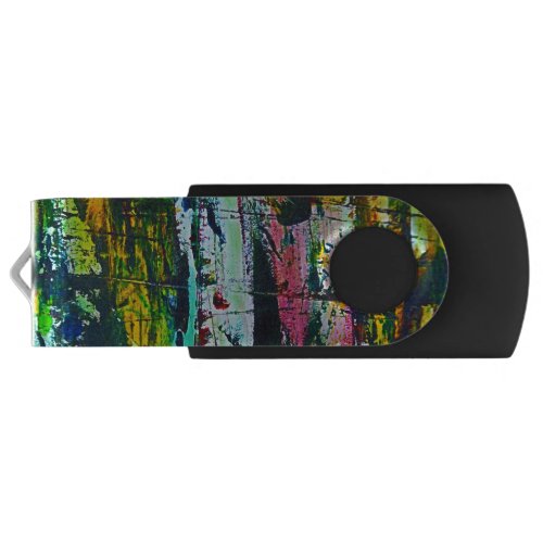 Stained Glass effect abstract modern art picture Flash Drive