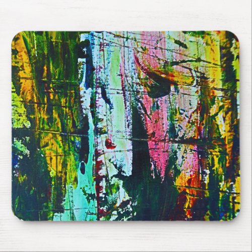 Stained Glass effect abstract modern art picture Mouse Pad