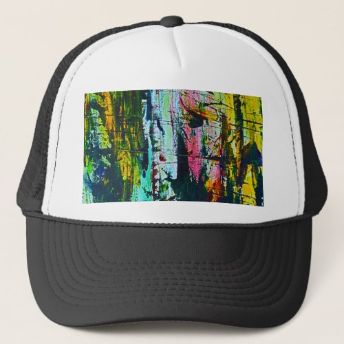 Stained Glass effect abstract modern art picture Trucker Hat