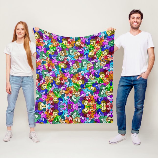 Stained Glass Effect Fleece Blanket (In Situ)