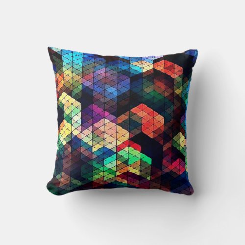 Stained Glass Effect Throw Pillow