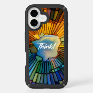 Stained Glass Effect with Motivational Quote iPhone 16 Case