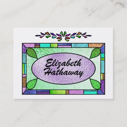 Customizable Stained Glass Enclosure / Business Card by SRF
