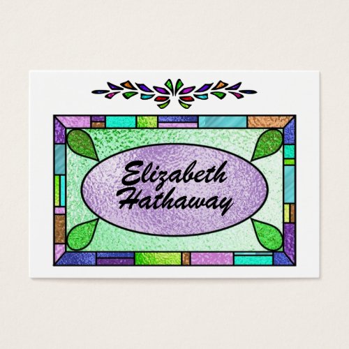 Stained Glass Enclosure  Business Card by SRF