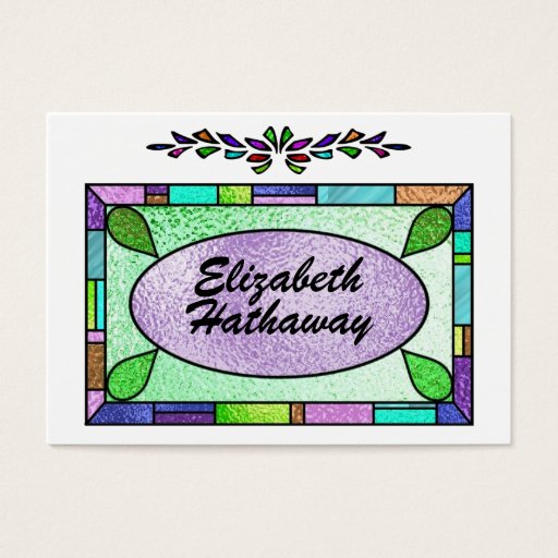 Customizable Stained Glass Enclosure / Business Card by SRF