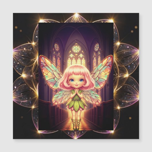 Stained glass, fairies, cathedrals, prayer (Front)