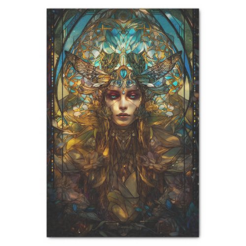 Stained Glass Fairy Lady Tissue Paper